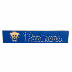University of Pittsburgh Engraved Wood Sign, 3.5" x 18" - Collegiate Home