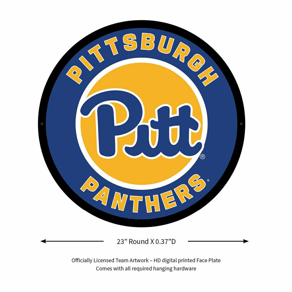 LED Wall Decor, Round, University of Pittsburgh - Collegiate Home