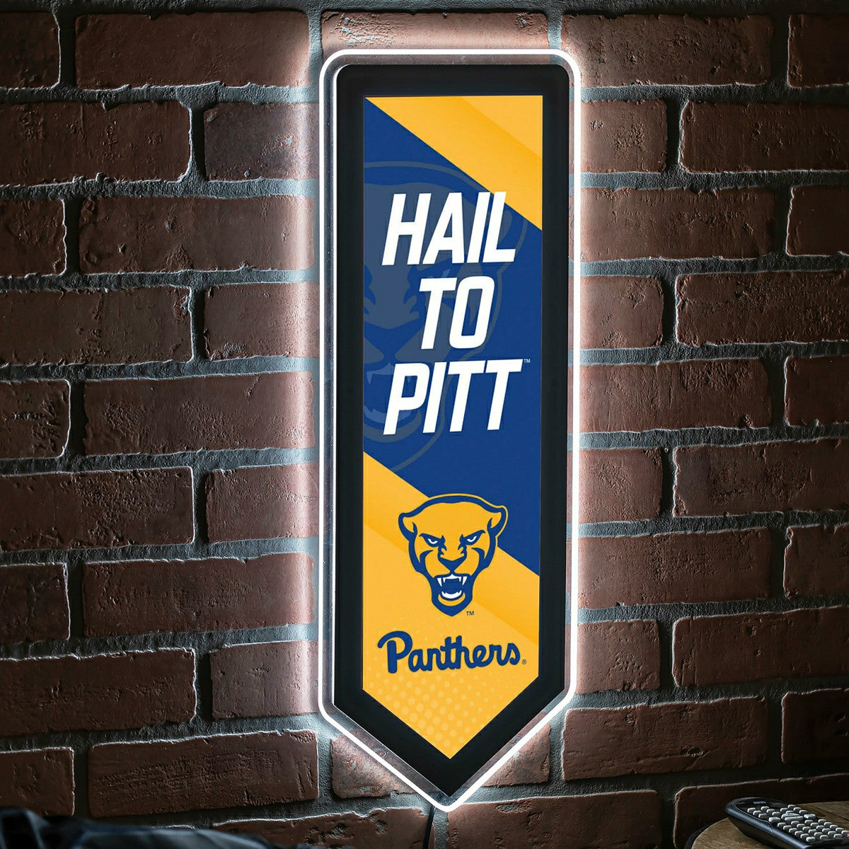LED Wall Decor, Pennant, University of Pittsburgh - Collegiate Home