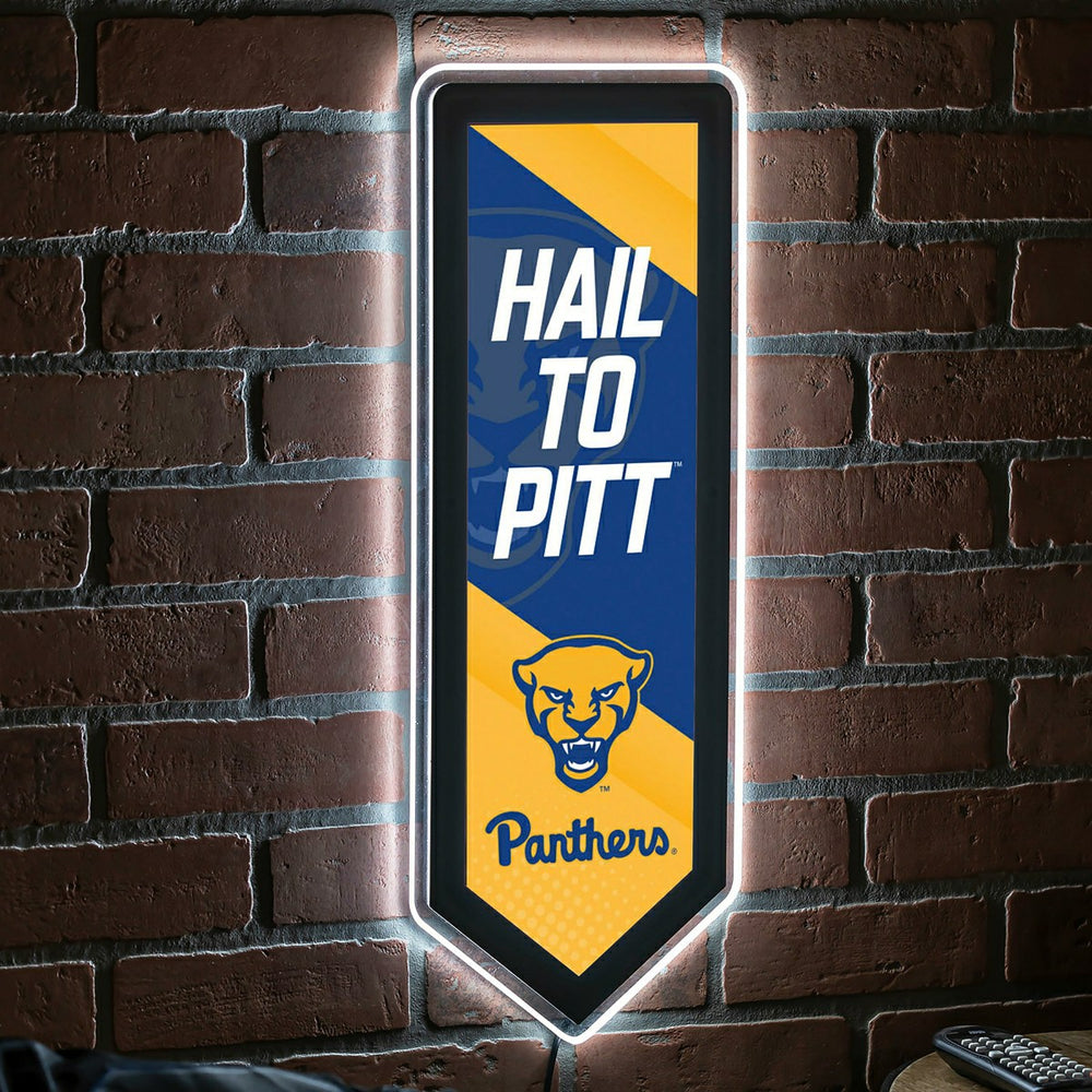 LED Wall Decor, Pennant, University of Pittsburgh - Collegiate Home