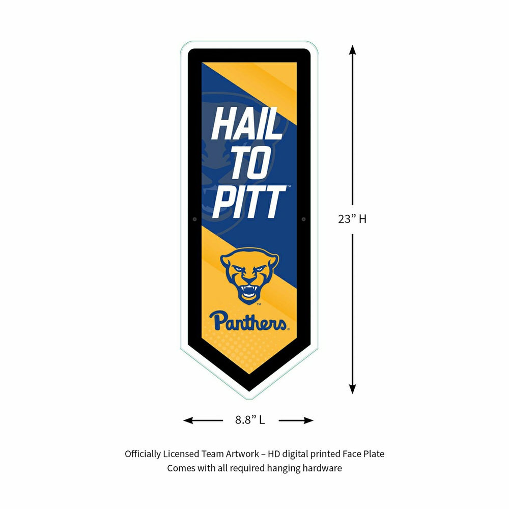 LED Wall Decor, Pennant, University of Pittsburgh - Collegiate Home