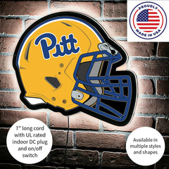 LED Wall Decor, Helmet, University of Pittsburgh - Collegiate Home