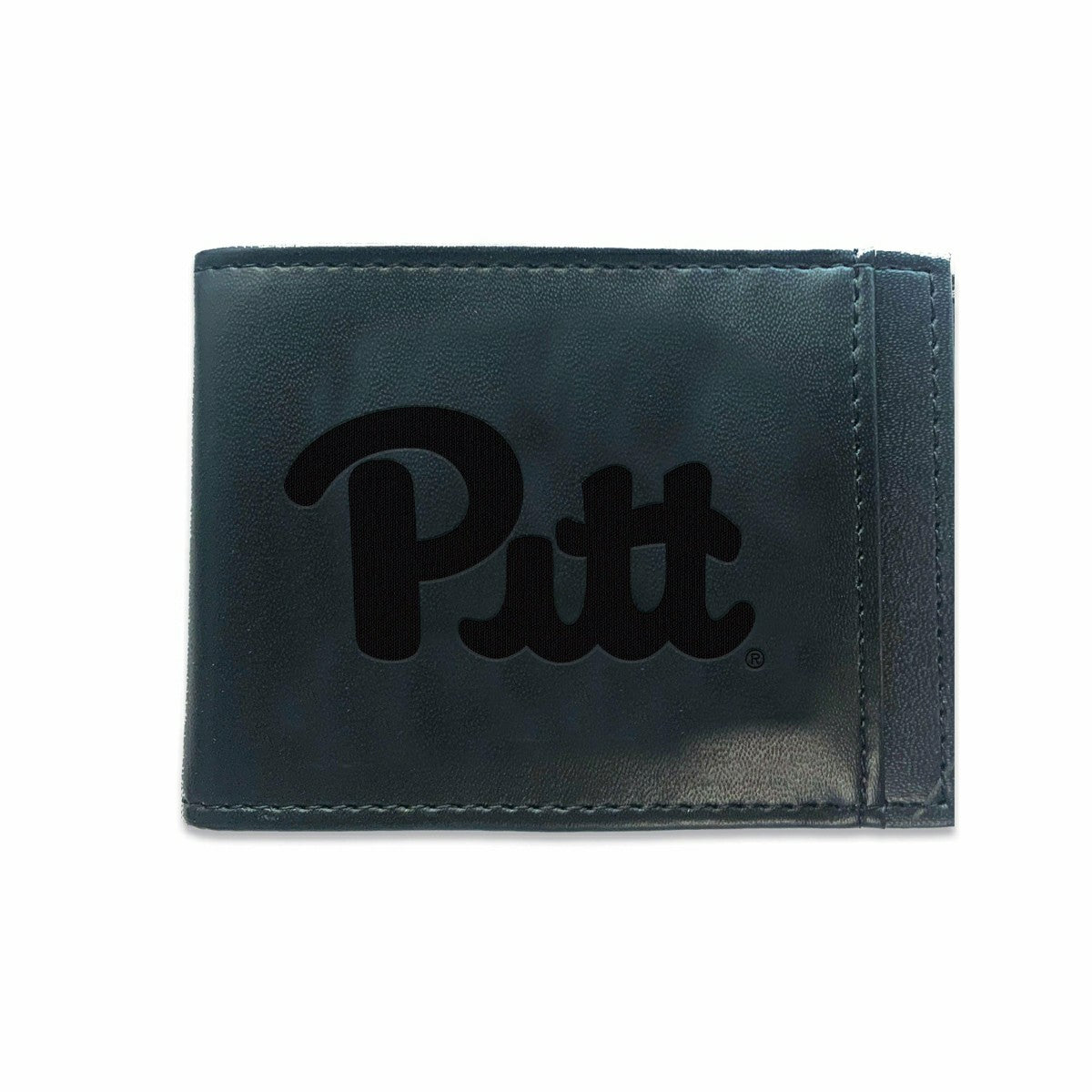 Front Pocket Wallet w/ RFID Blocking, University of Pittsburgh, Black - Collegiate Home