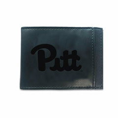 Front Pocket Wallet w/ RFID Blocking, University of Pittsburgh, Black - Collegiate Home