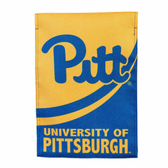 University of Pittsburgh Burlap Flag GDN Size - Collegiate Home