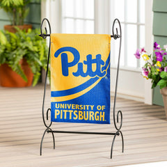 University of Pittsburgh Burlap Flag GDN Size - Collegiate Home