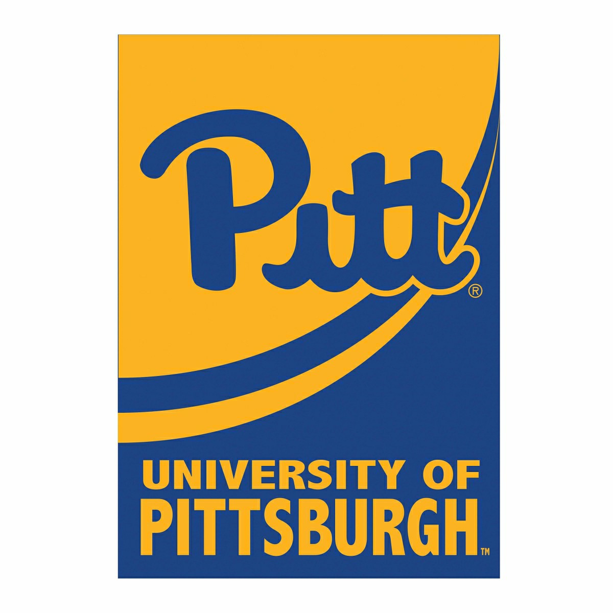 University of Pittsburgh Burlap Flag House Size - Collegiate Home