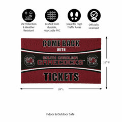 28" x 16" PVC Trapper Mat, Come Back with Tickets, University of South - Collegiate