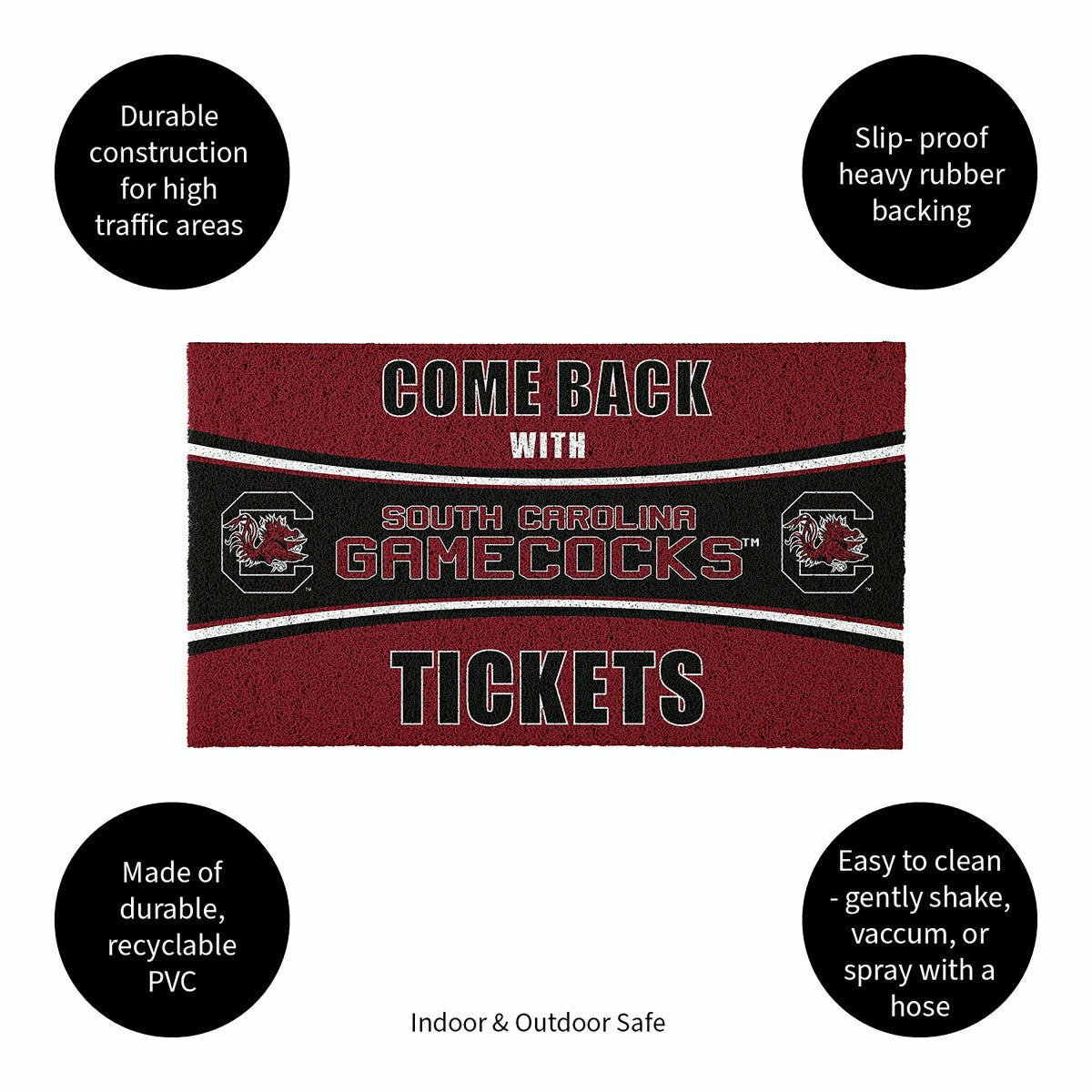 28" x 16" PVC Trapper Mat, Come Back with Tickets, University of South - Collegiate