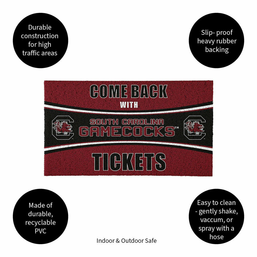 28" x 16" PVC Trapper Mat, Come Back with Tickets, University of South - Collegiate