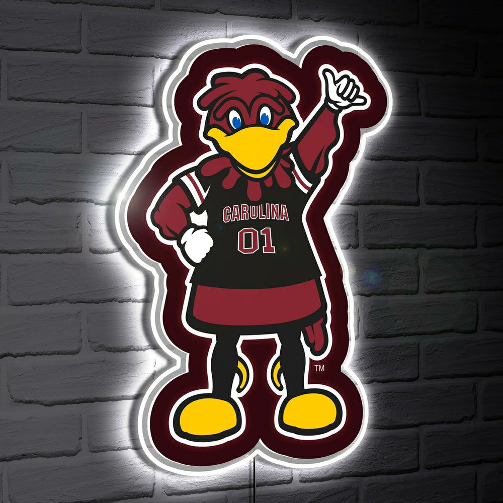 LED Wall Decor, Glazelite, College Mascot, University of South Carolin - Collegiate Home