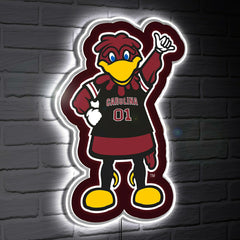LED Wall Decor, Glazelite, College Mascot, University of South Carolin - Collegiate Home
