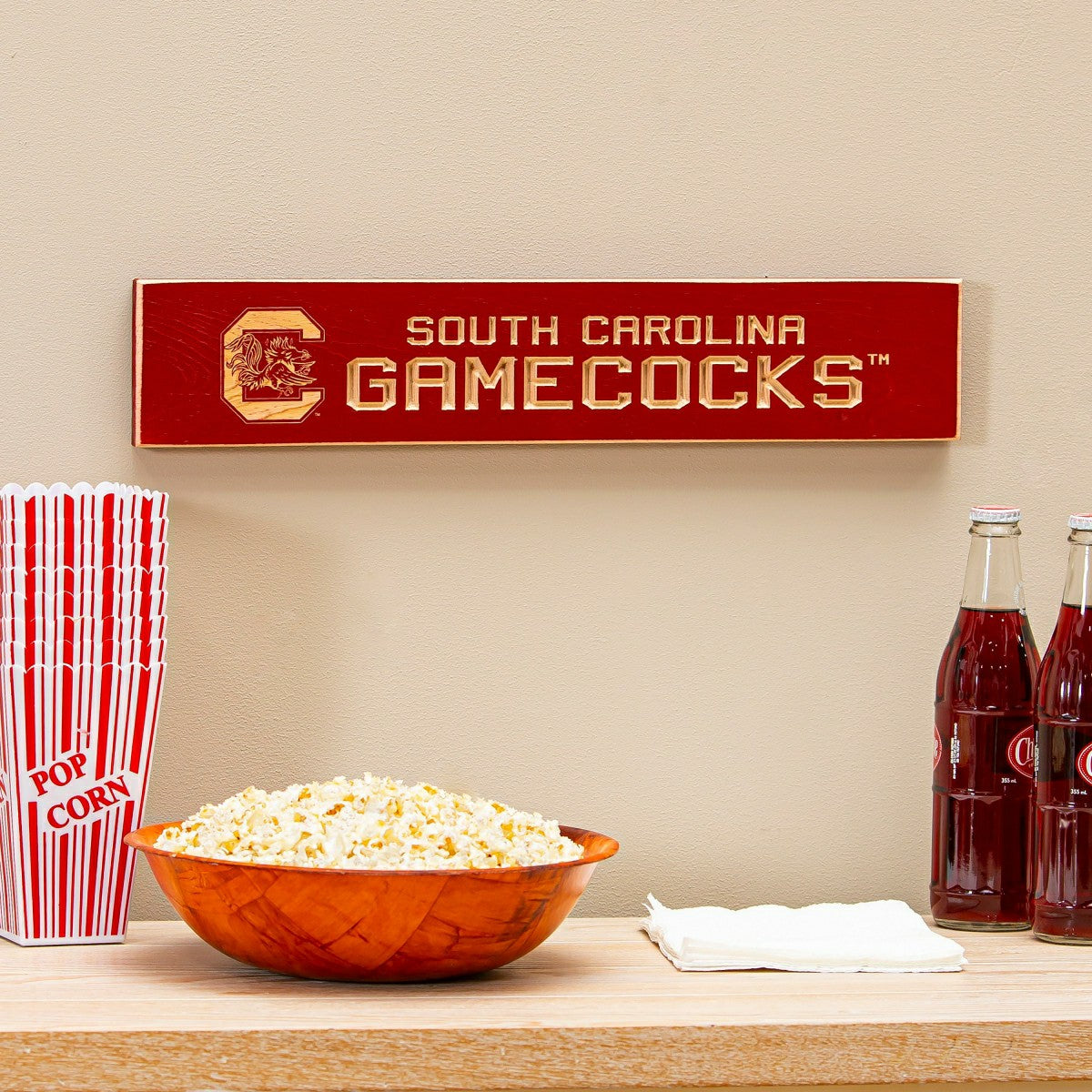 University of South Carolina Engraved Wood Sign, 3.5" x 18" - Collegiate Home