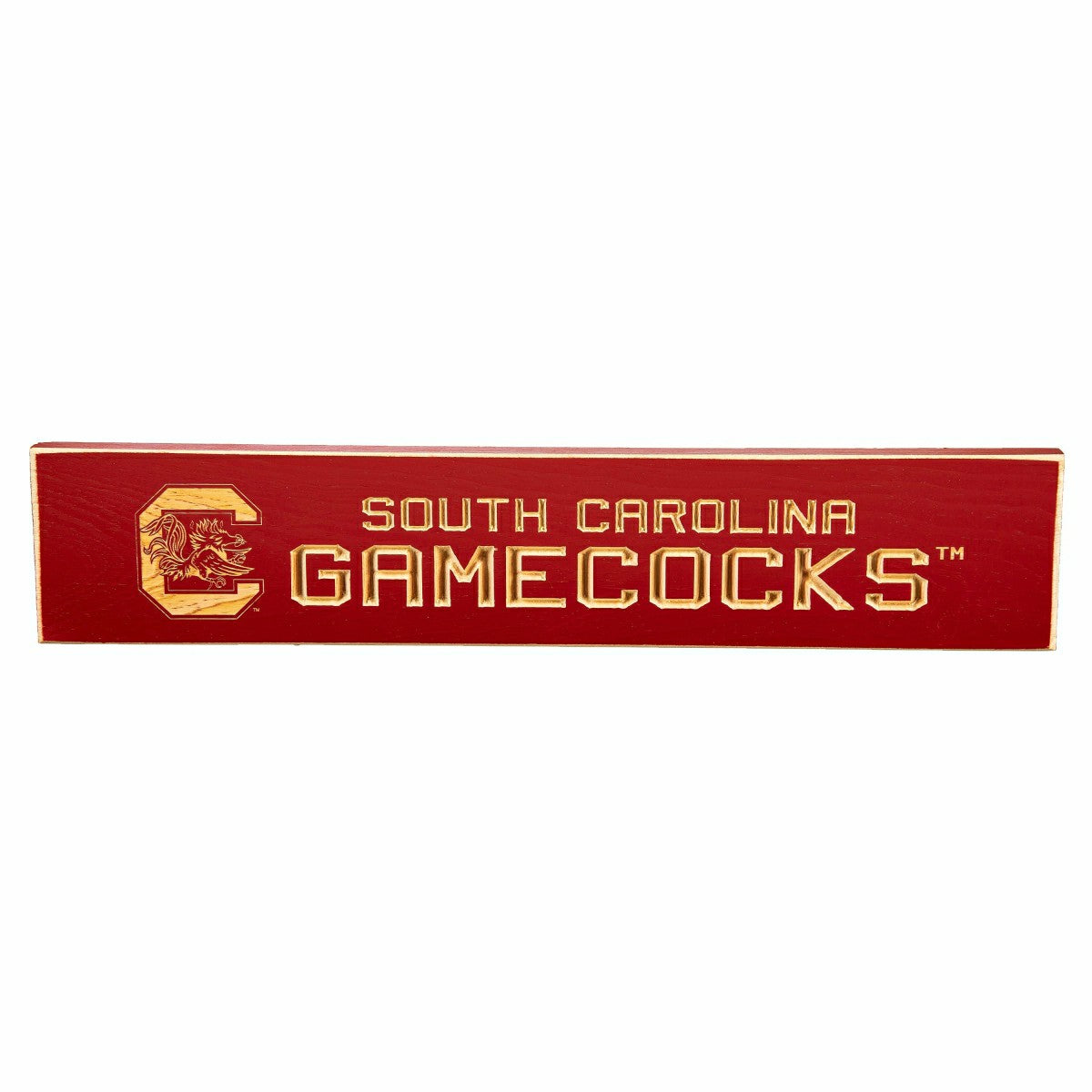 University of South Carolina Engraved Wood Sign, 3.5" x 18" - Collegiate Home