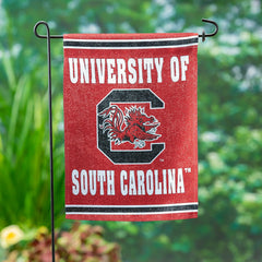 University of South Carolina Embossed Suede Garden Flag - Collegiate Home