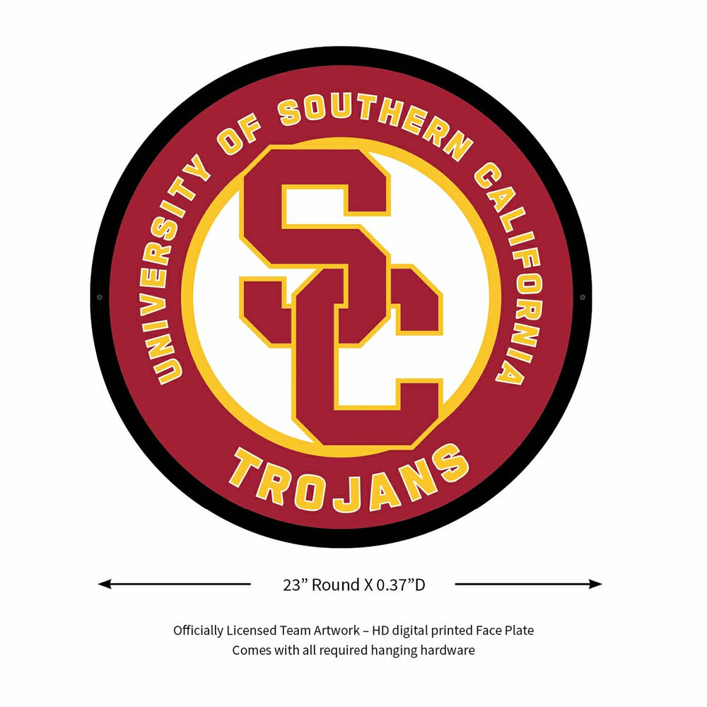 LED Wall Decor, Round, University of Southern California - Collegiate Home