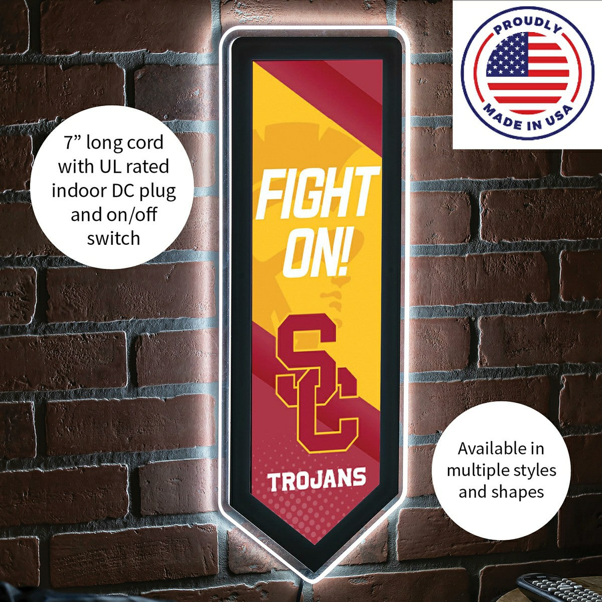 LED Wall Decor, Pennant, University of Southern California - Collegiate Home