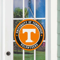 University of Tennessee Round Door Décor with Hanging Rope, 18x18 - Collegiate Home