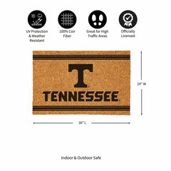 University of Tennessee Large One Color Coir Mat, 36"x24" - Collegiate