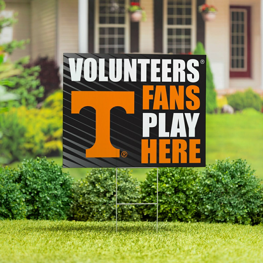 University of Tennessee Coroplast Yard Sign "Fans Play Here" - Collegiate Home