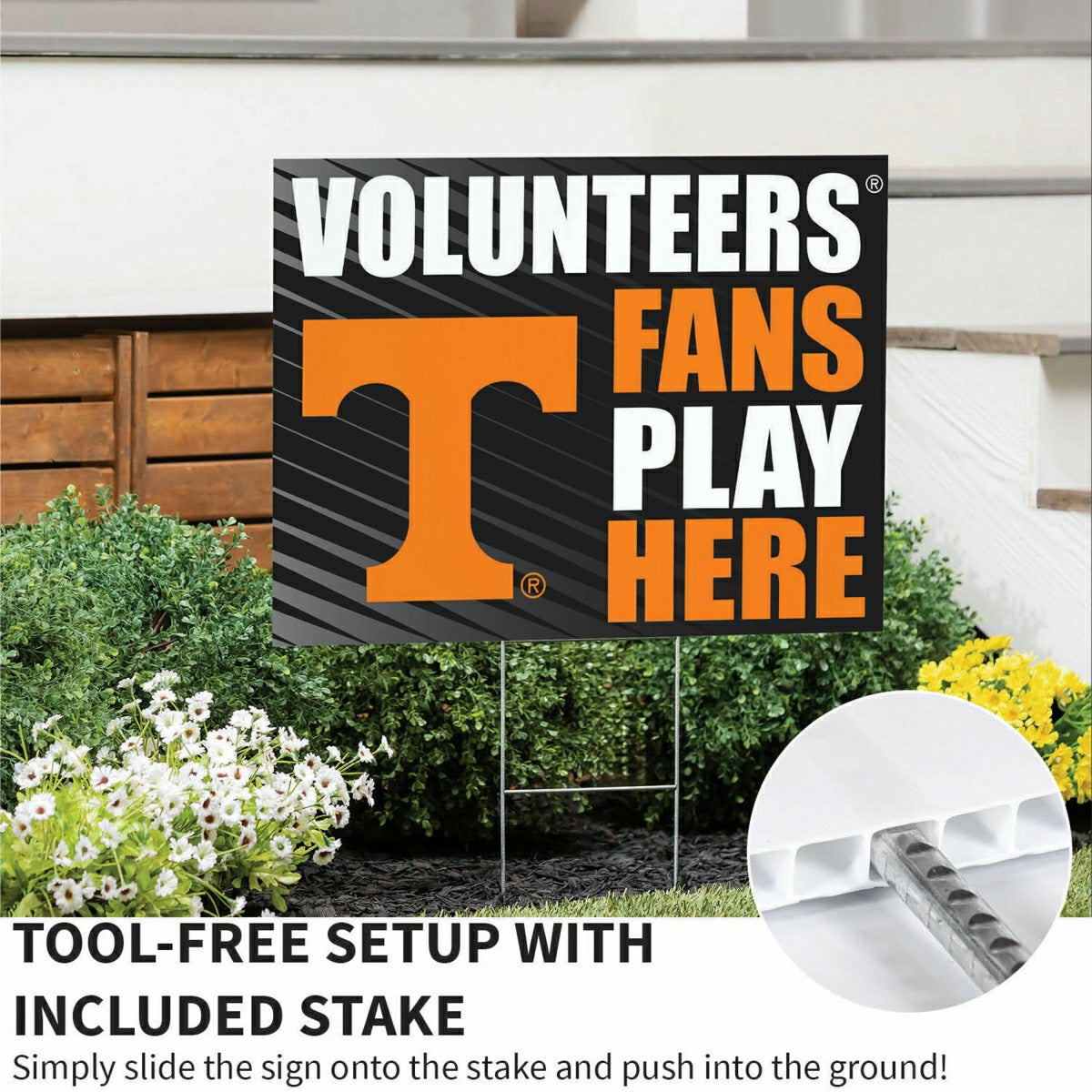 University of Tennessee Coroplast Yard Sign "Fans Play Here" - Collegiate Home