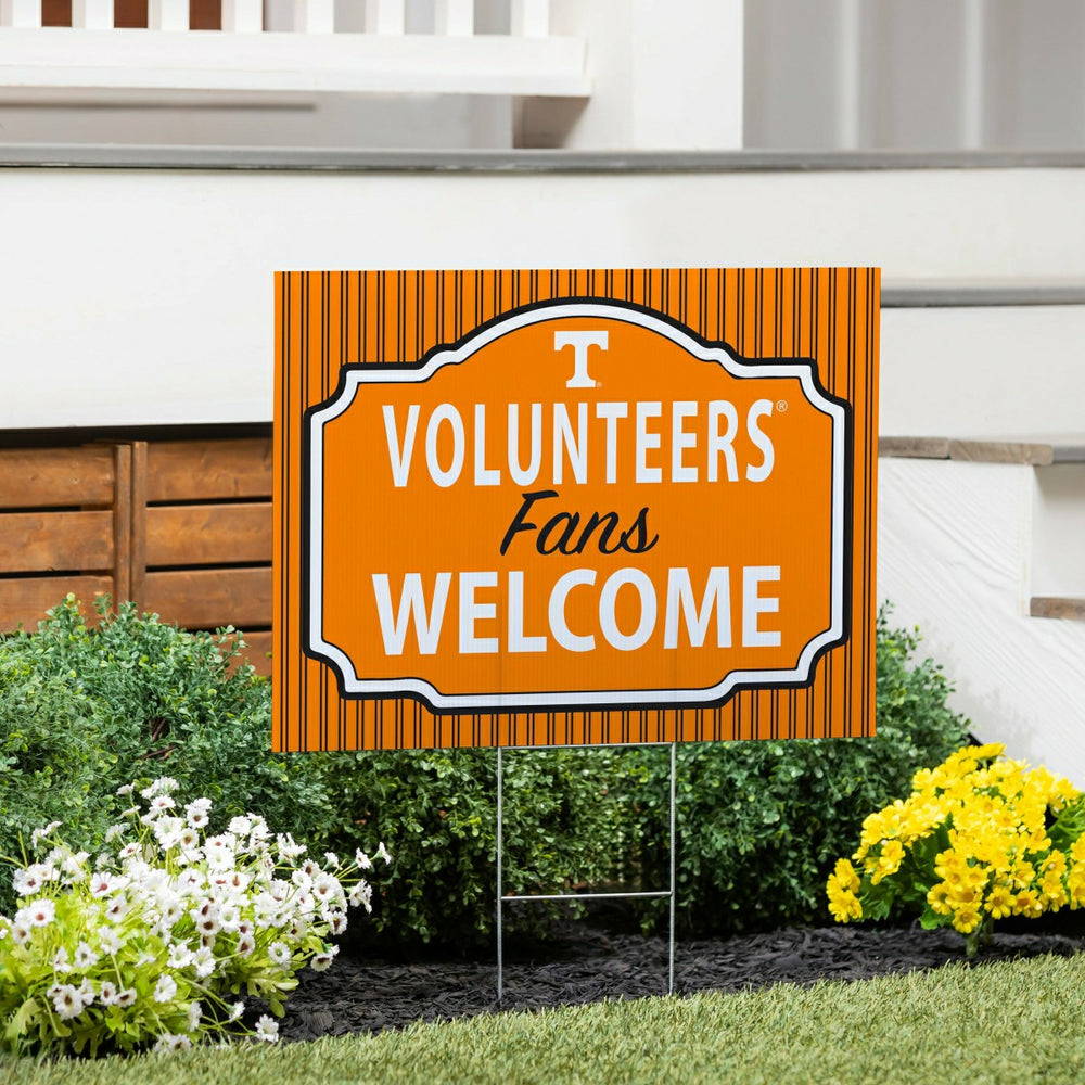 University of Tennessee Coroplast Yard Sign, "Fans Welcome" - Collegiate Home