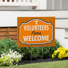 University of Tennessee Coroplast Yard Sign, "Fans Welcome" - Collegiate Home