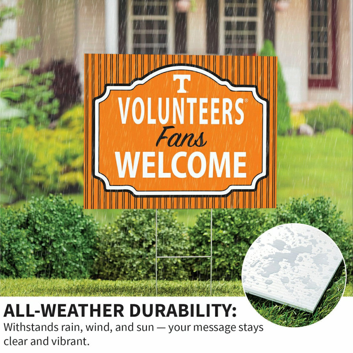 University of Tennessee Coroplast Yard Sign, "Fans Welcome" - Collegiate Home