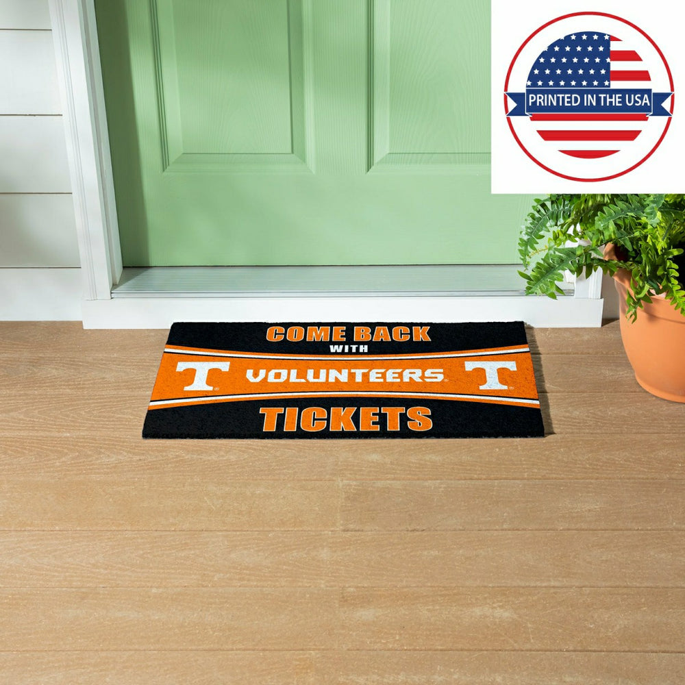 28" x 16" PVC Trapper Mat, Come Back with Tickets, University of Tenne - Collegiate