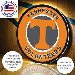 LED Wall Decor, Round, University of Tennessee - Collegiate Home