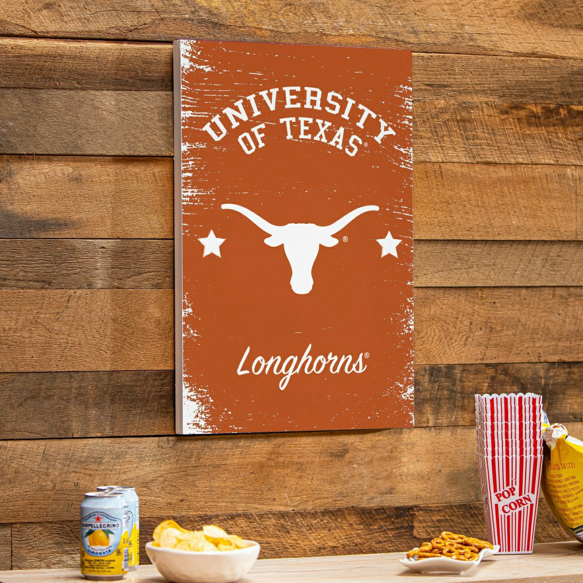 University of Texas Wood Wall Sign, 16x24 - Collegiate Home