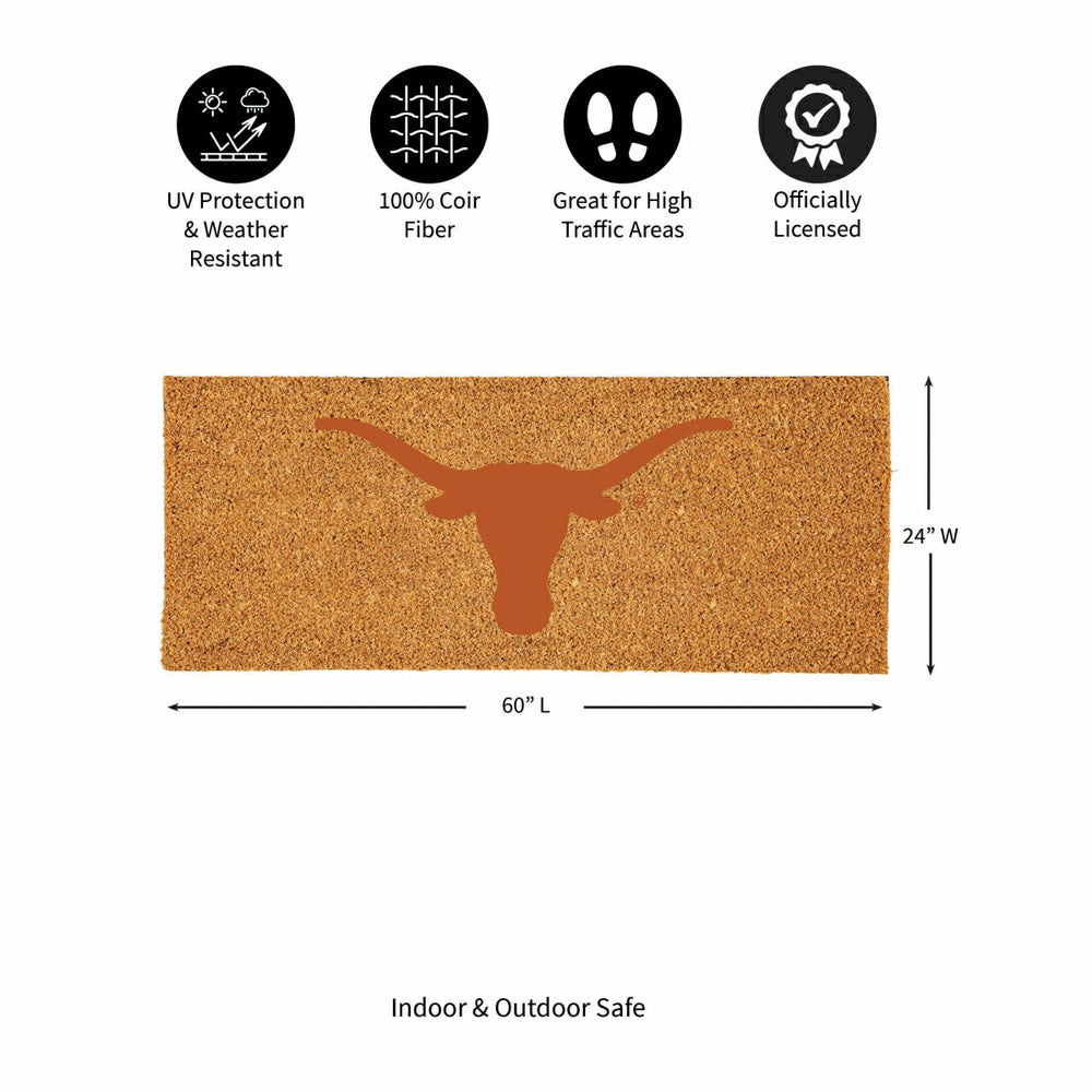 University of Texas Extra Large Full Color Coir Mat, 60"x24" - Collegiate
