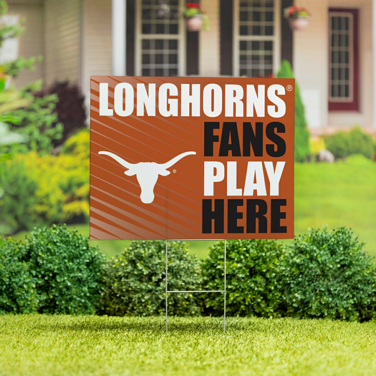 University of Texas Coroplast Yard Sign "Fans Play Here" - Collegiate Home