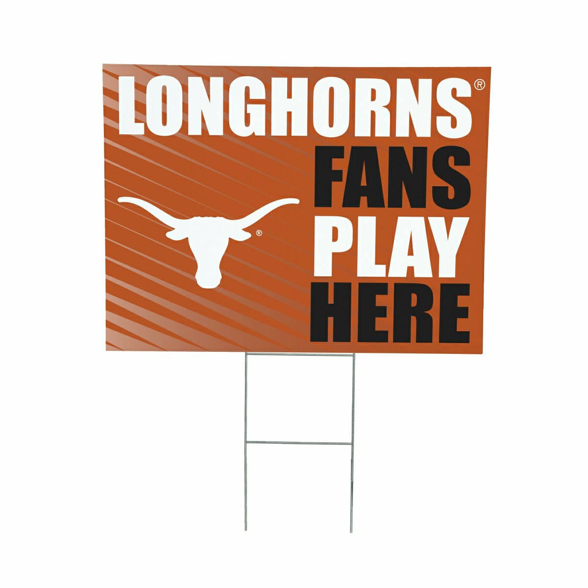 University of Texas Coroplast Yard Sign "Fans Play Here" - Collegiate Home