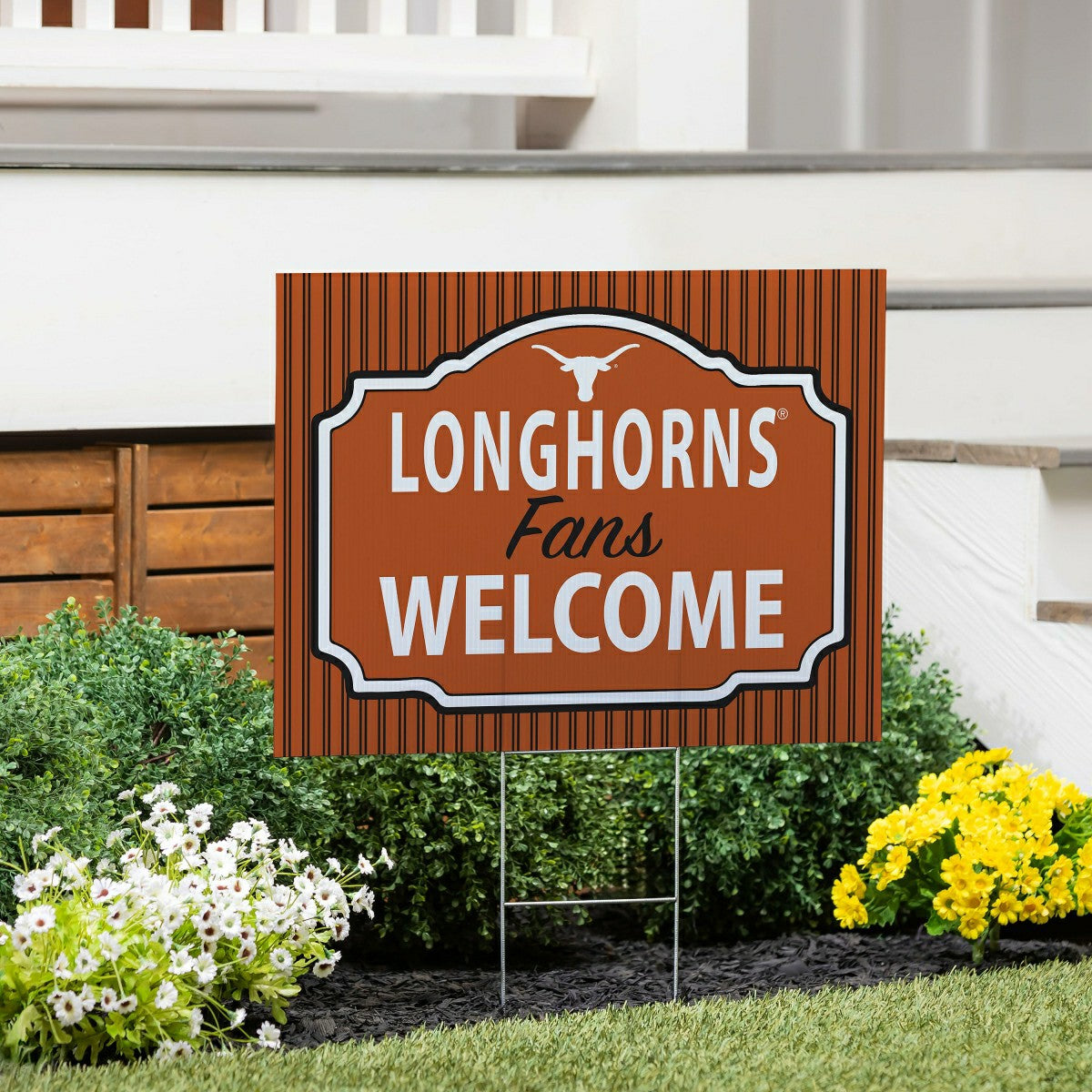 University of Texas Coroplast Yard Sign, "Fans Welcome" - Collegiate Home