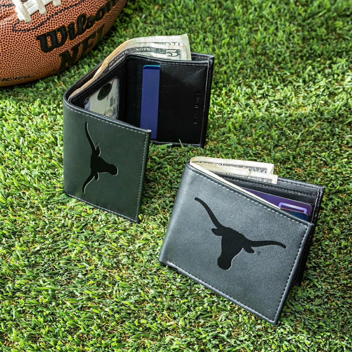 University of Texas, Bi-Fold and Tri-Fold Wallet Gift Set, Black - Collegiate Home