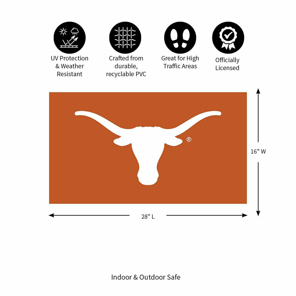 Full Color PVC Mat, 16" x 28", University of Texas - Collegiate