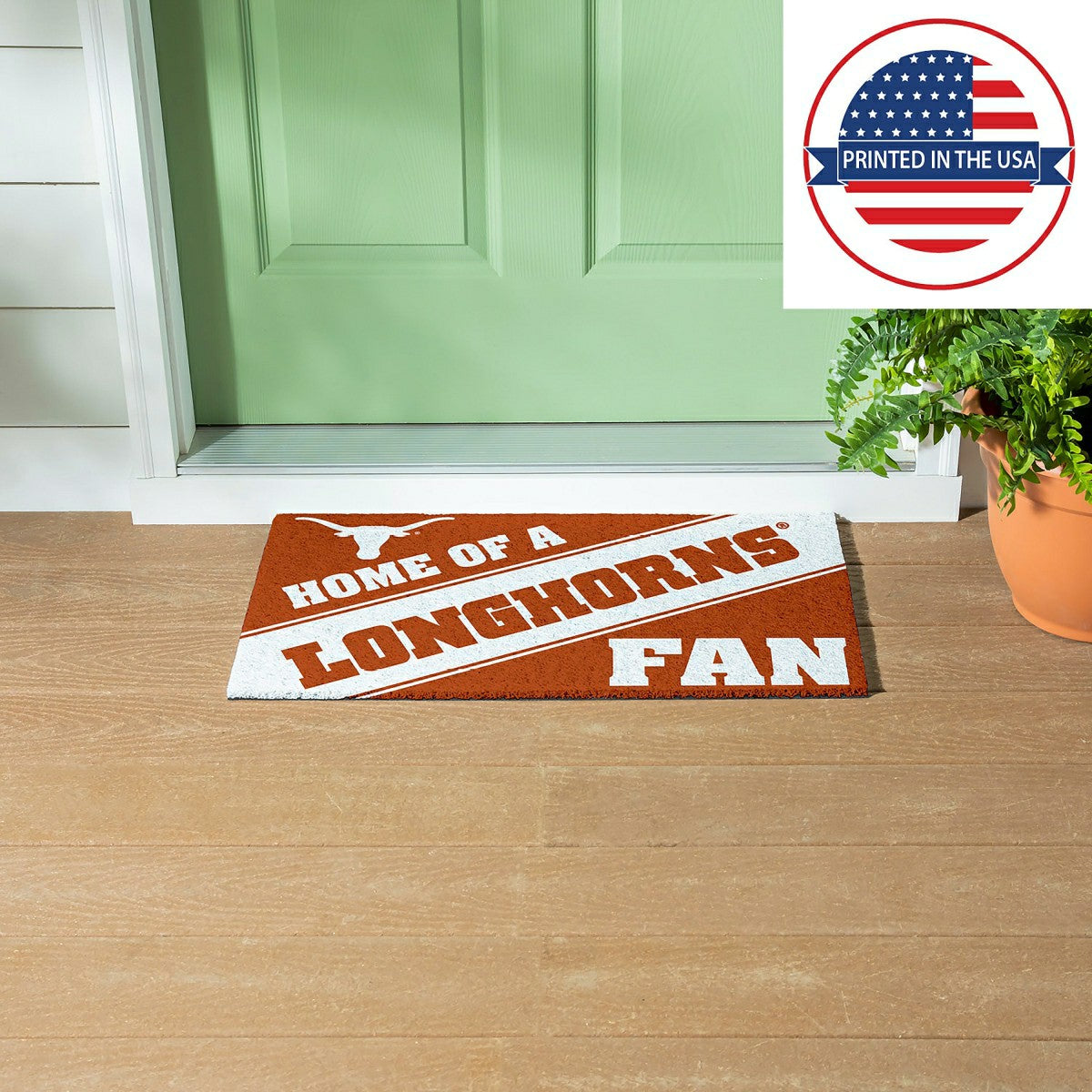 University of Texas, PVC Mat COLOR, Home of a Fan - Collegiate