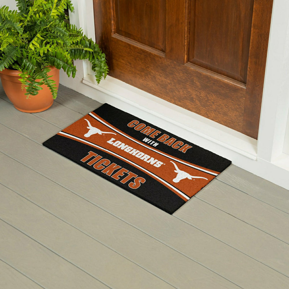 28" x 16" PVC Trapper Mat, Come Back with Tickets, University of Texas - Collegiate
