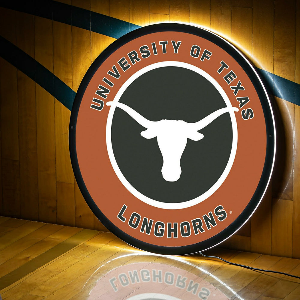 LED Wall Decor, Round, University of Texas - Collegiate Home