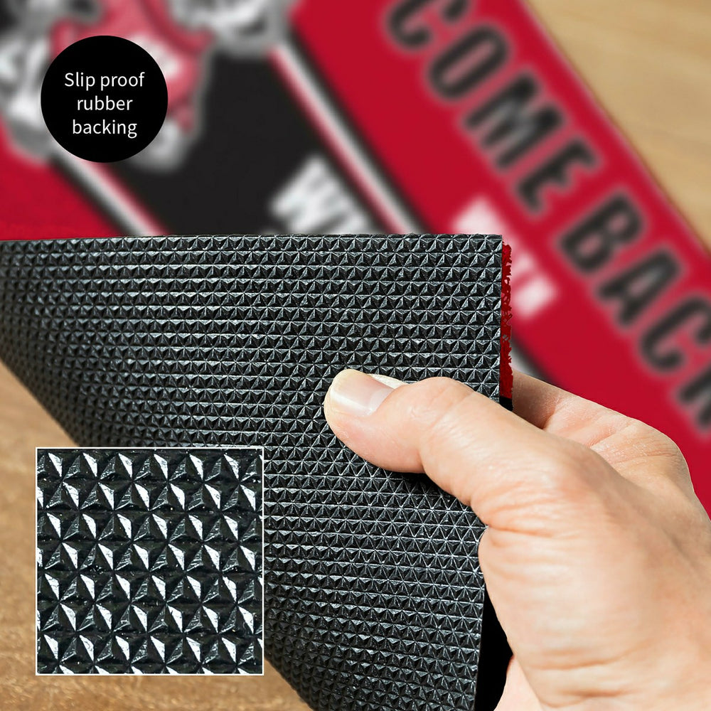 28" x 16" PVC Trapper Mat, Come Back with Tickets, University of Wisco - Collegiate