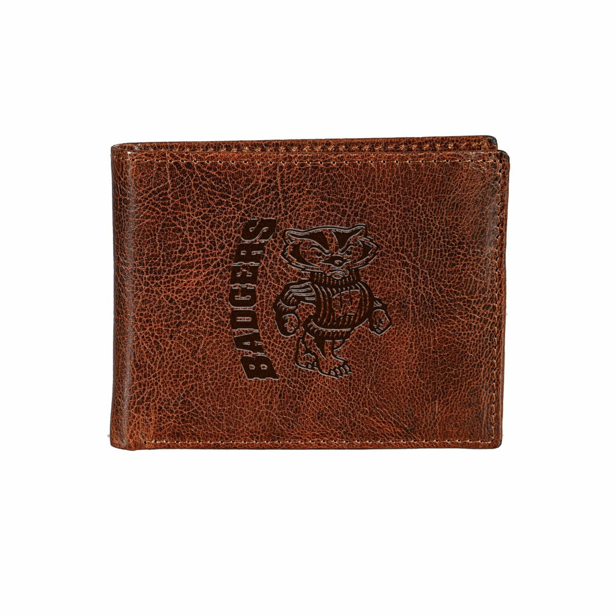 University of Wisconsin-Madison, Embossed Tumbled Leather Passcase Bi- - Collegiate Home