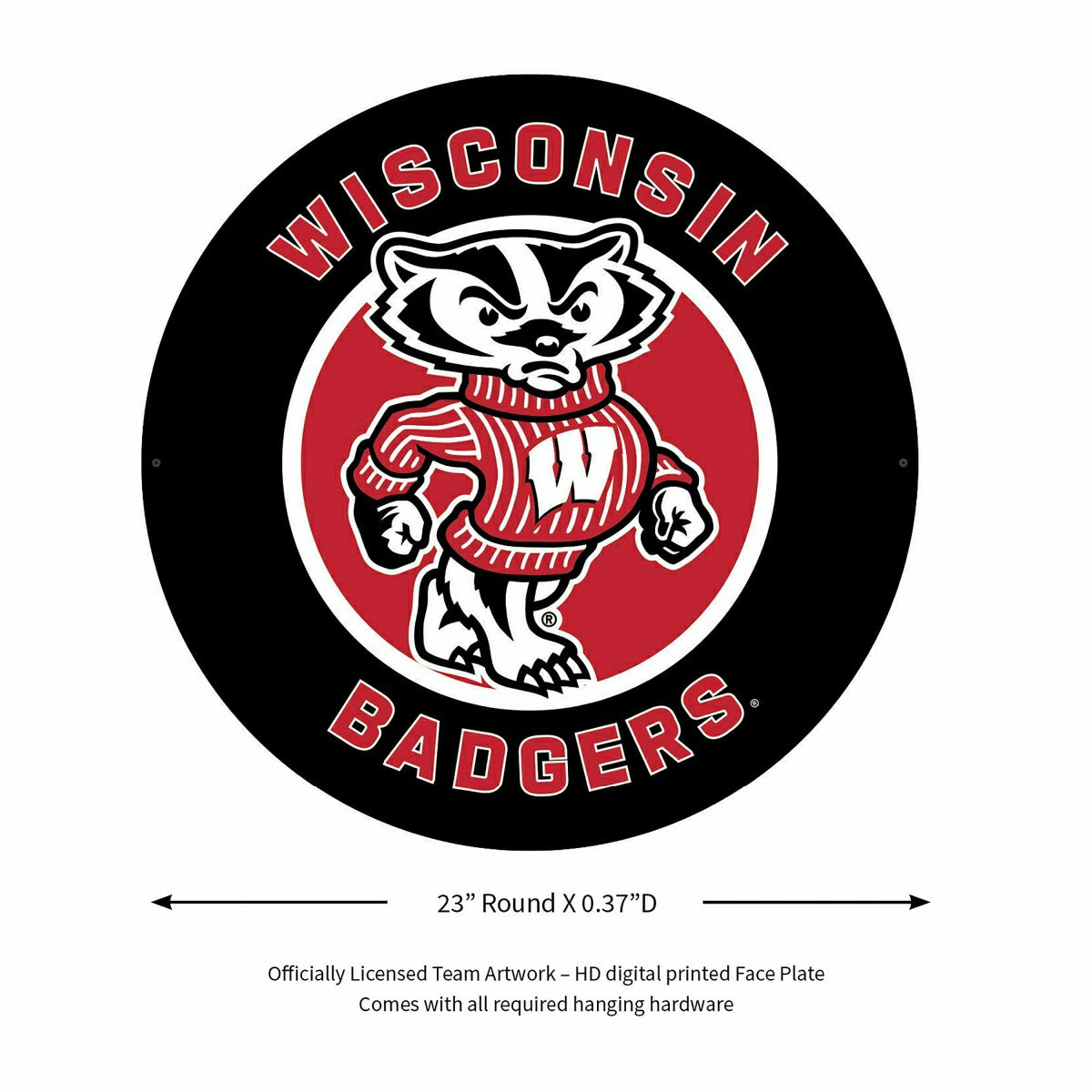 LED Wall Decor, Round, University of Wisconsin-Madison - Collegiate Home