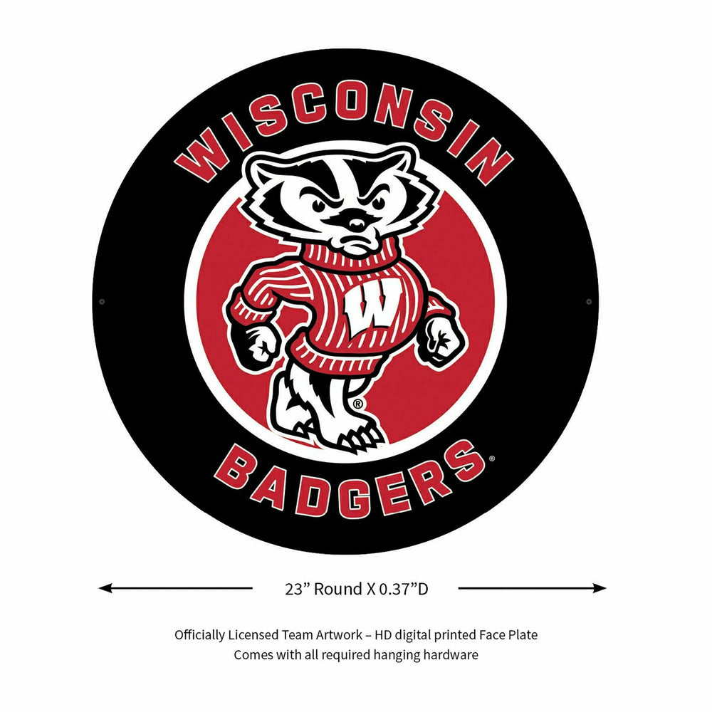 LED Wall Decor, Round, University of Wisconsin-Madison - Collegiate Home