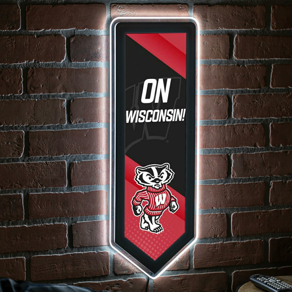 LED Wall Decor, Pennant, University of Wisconsin-Madison - Collegiate Home