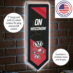 LED Wall Decor, Pennant, University of Wisconsin-Madison - Collegiate Home