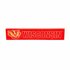 University of Wisconsin-Madison Engraved Wood Sign, 3.5" x 18" - Collegiate Home