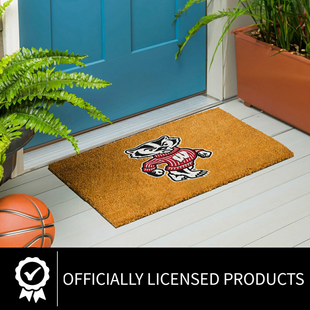 Coir Mat, 16"x28", University of Wisconsin-Madison - Collegiate