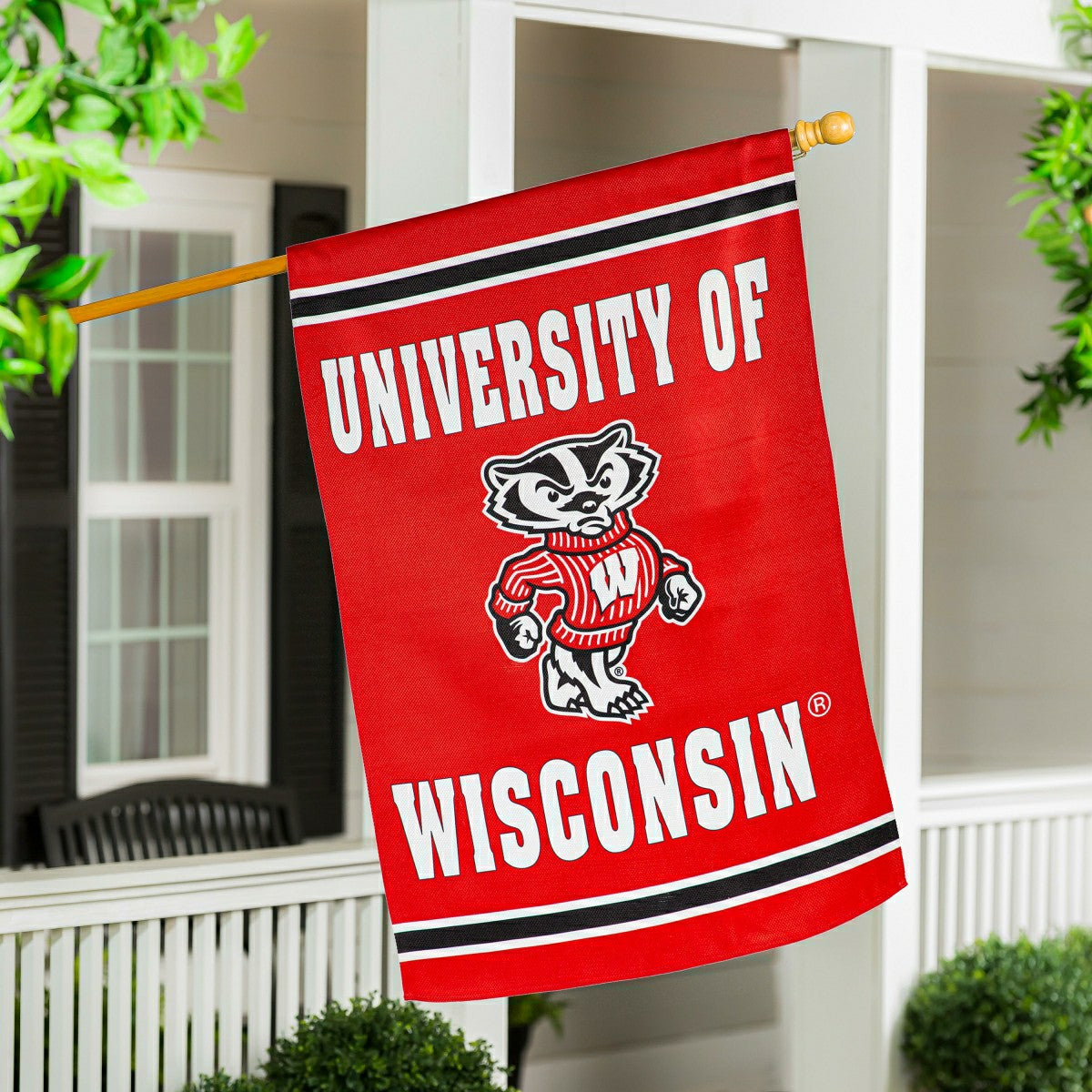 Embossed Suede Flag, GDN Size, University of Wisconsin-Madison - Collegiate Home