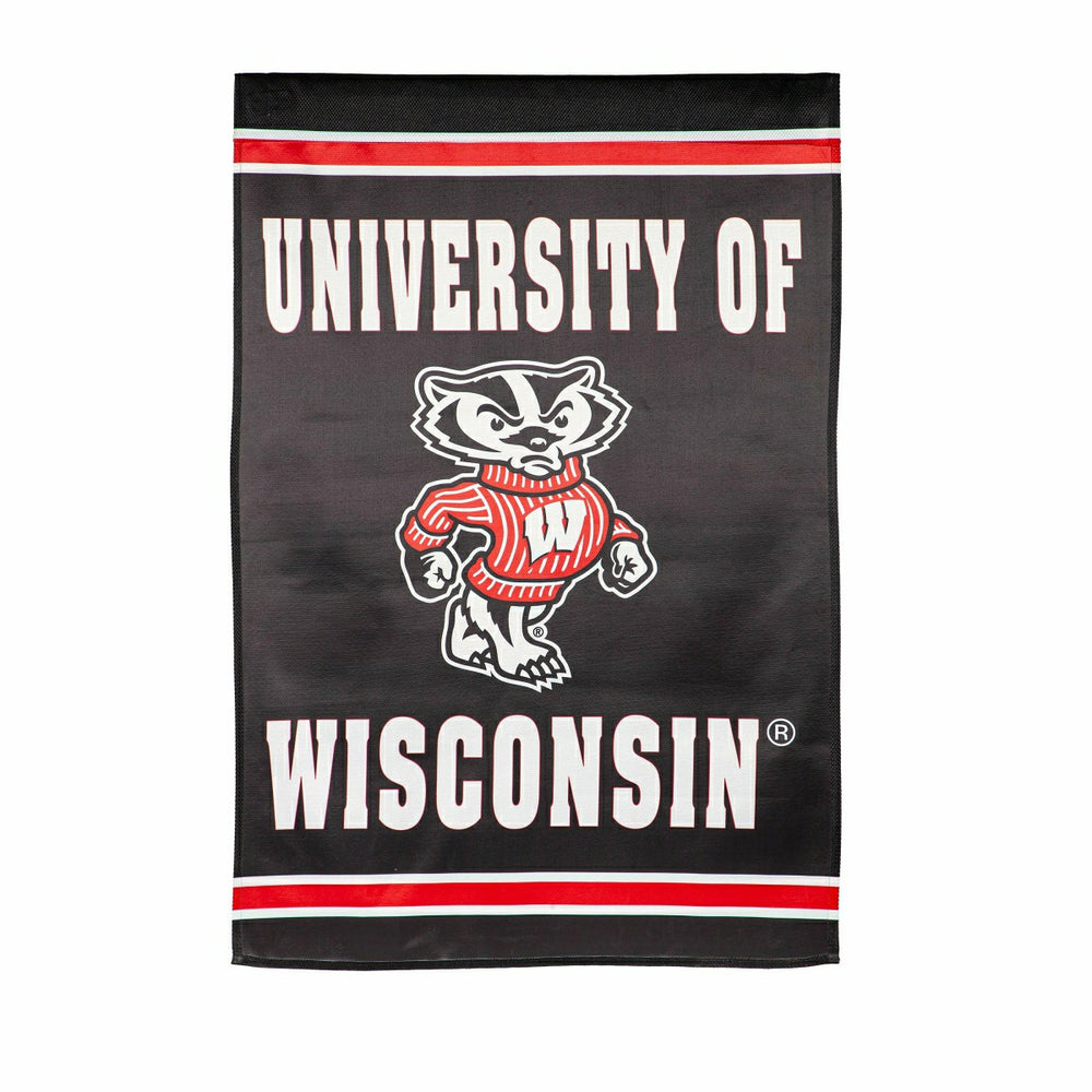 Embossed Suede Flag, GDN Size, University of Wisconsin-Madison - Collegiate Home